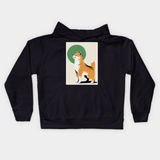 Shiba Inu Dog, Japanese Art Kids Hoodie