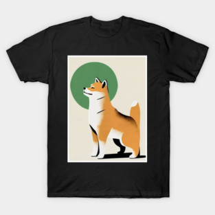 Shiba Inu Dog, Japanese Art T-Shirt