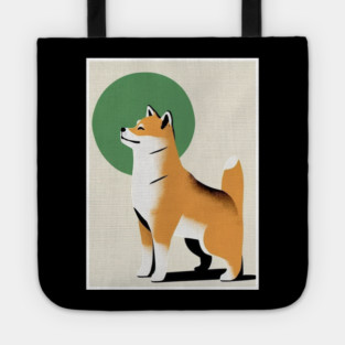 Shiba Inu Dog, Japanese Art Tote
