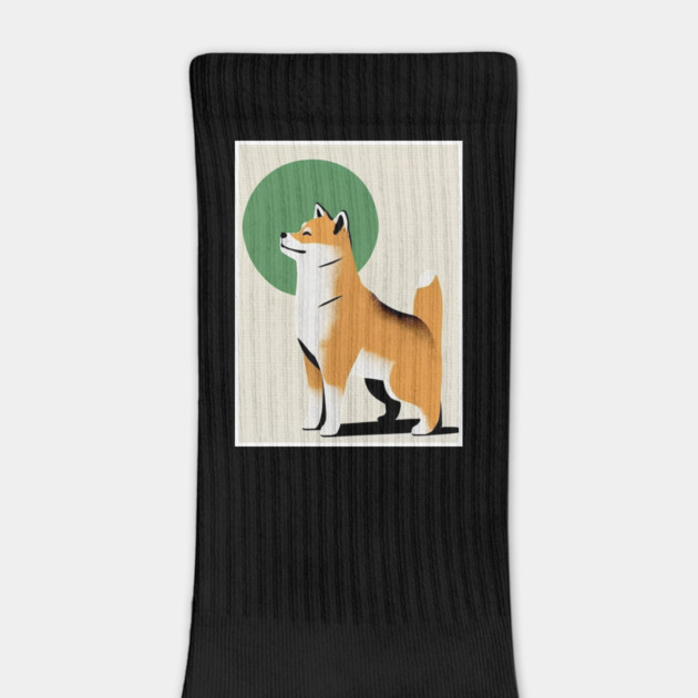 Shiba Inu Dog, Japanese Art by logiamerch