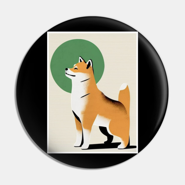 Shiba Inu Dog, Japanese Art Pin by logiamerch