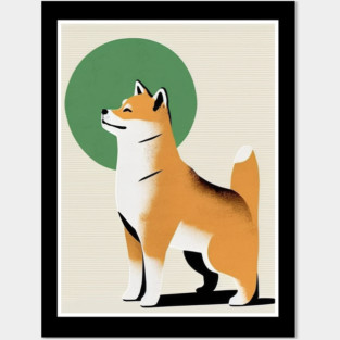 Shiba Inu Dog, Japanese Art Posters and Art