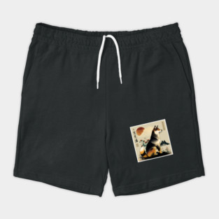 Shiba Inu Dog, Japanese Art Shorts
