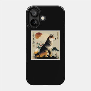Shiba Inu Dog, Japanese Art Phone Case