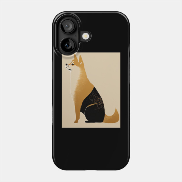 Shiba Inu Dog, Japanese Art, Minimalist Phone Case by logiamerch