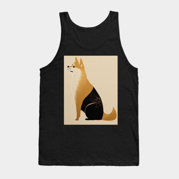 Shiba Inu Dog, Japanese Art, Minimalist Tank Top by logiamerch