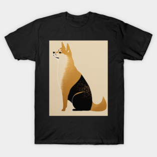 Shiba Inu Dog, Japanese Art, Minimalist T-Shirt