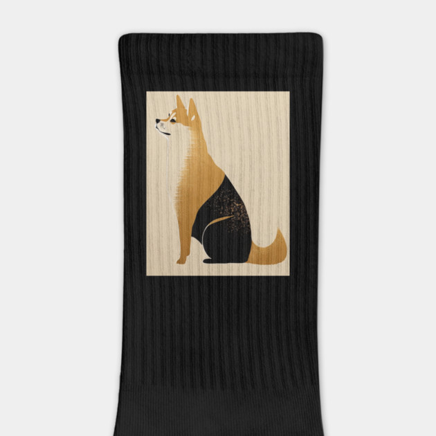 Shiba Inu Dog, Japanese Art, Minimalist by logiamerch