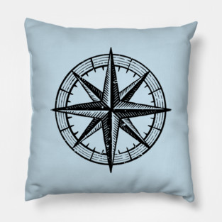 Compass rose Pillow
