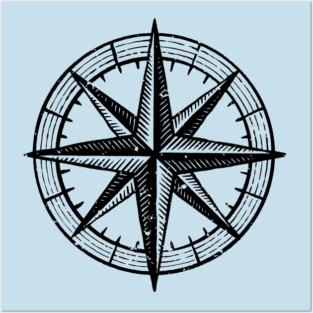 Compass rose Posters and Art