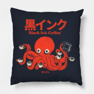 Black Ink Coffee Pillow
