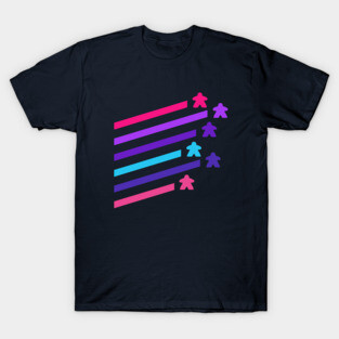 Cyberpunk Neon Meeples T-Shirt