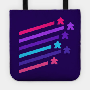 Cyberpunk Neon Meeples Tote