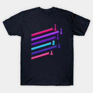 Cyberpunk Neon Chess Pieces T-Shirt