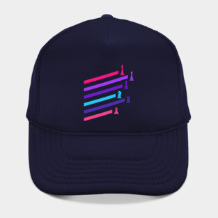 Cyberpunk Neon Chess Pieces Hat