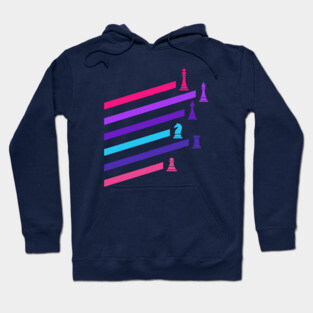 Cyberpunk Neon Chess Pieces Hoodie