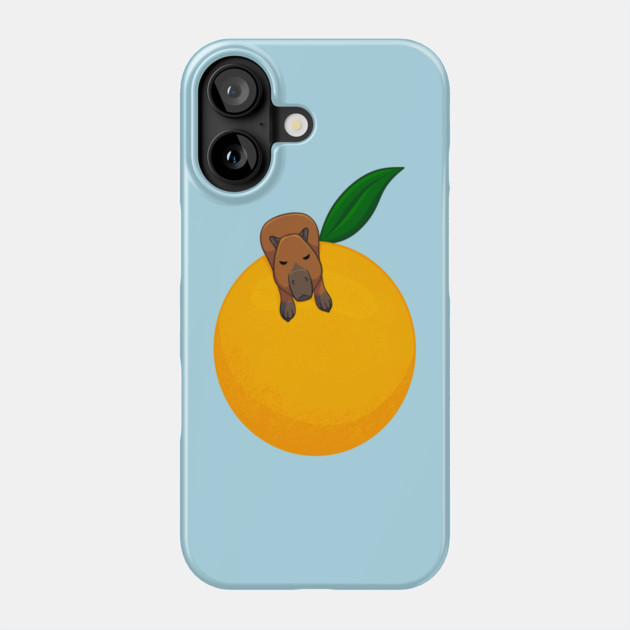 Yuzu Capybara Phone Case by DeguArts