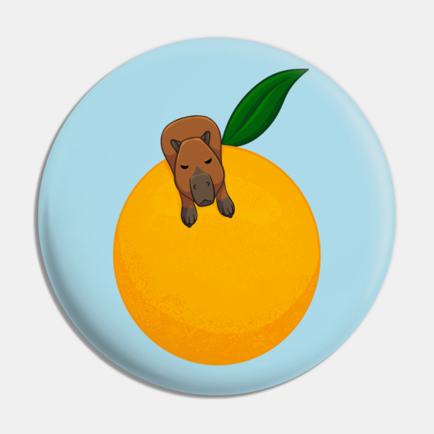 Yuzu Capybara Pin by DeguArts