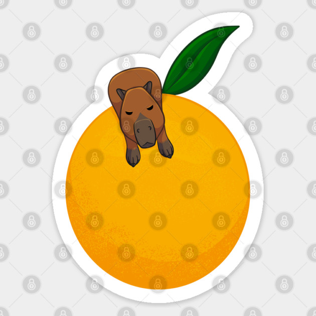 Yuzu Capybara Sticker by DeguArts