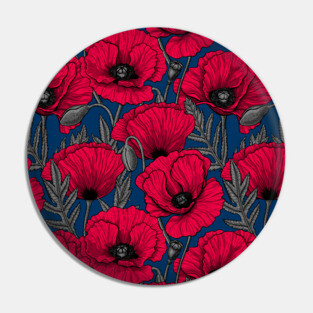 Red poppy garden Pin