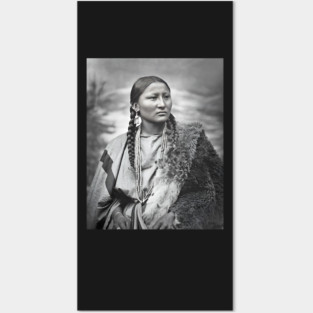 Native American woman war chief Posters and Art