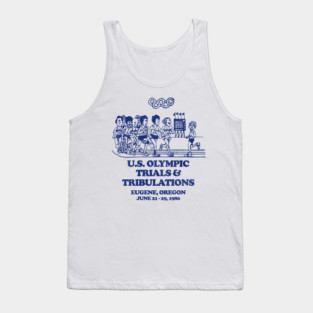 Vintage 1980 Defunct US Olympic Trials and Tribulations Tank Top