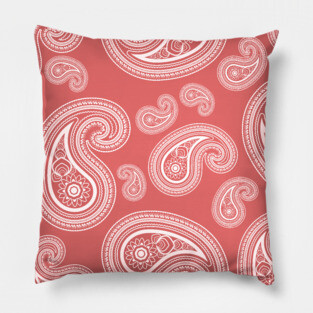 Paisleys on pink Pillow