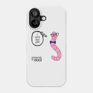 compost worm (nerd) Phone Case
