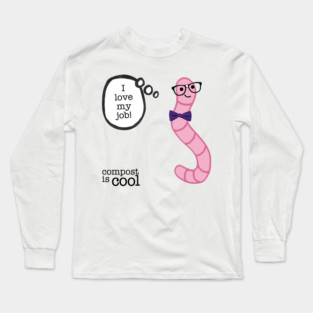 compost worm (nerd) Long Sleeve T-Shirt
