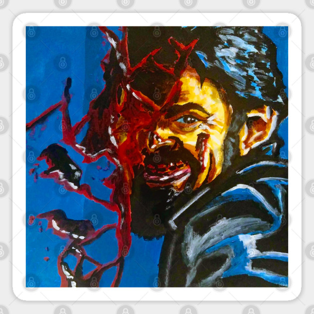 Billy The Butcher "F@#ckin' Diabolical" portrait (original) Sticker by StagArtStudios