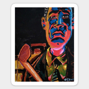 Bioshock - "No Gods or Kings. Only Man." Andrew Ryan acrylic painting (original) Sticker