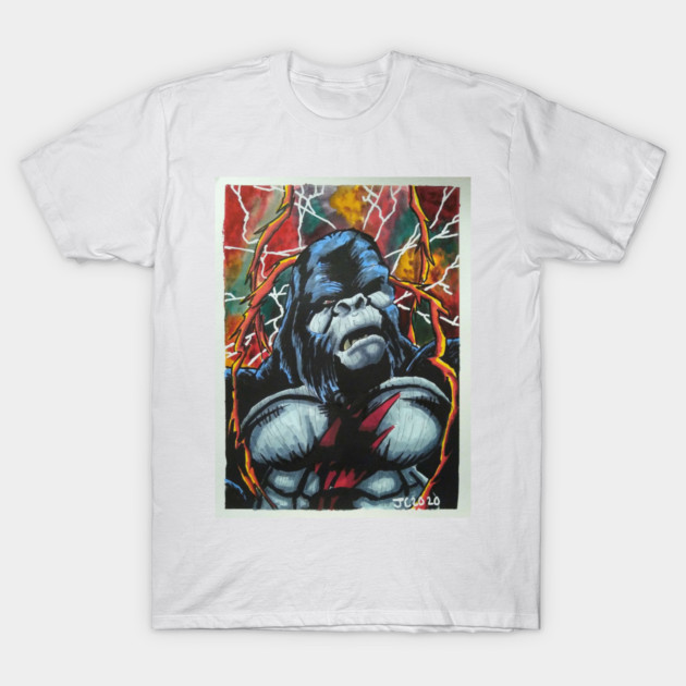 The Flash - "Run, Grodd, Run" Flash/Gorilla Grodd portrait (original) T-Shirt by StagArtStudios