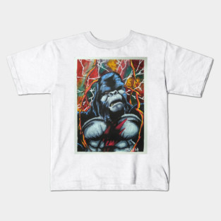The Flash - "Run, Grodd, Run" Flash/Gorilla Grodd portrait (original) Kids T-Shirt