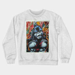 The Flash - "Run, Grodd, Run" Flash/Gorilla Grodd portrait (original) Crewneck Sweatshirt