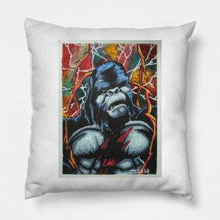 The Flash - "Run, Grodd, Run" Flash/Gorilla Grodd portrait (original) Pillow