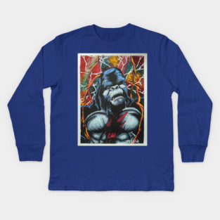The Flash - "Run, Grodd, Run" Flash/Gorilla Grodd portrait (original) Kids Long Sleeve T-Shirt