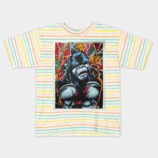 The Flash - "Run, Grodd, Run" Flash/Gorilla Grodd portrait (original) Kids T-Shirt