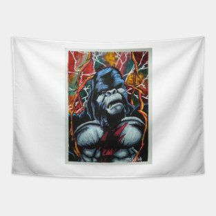 The Flash - "Run, Grodd, Run" Flash/Gorilla Grodd portrait (original) Tapestry