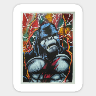 The Flash - "Run, Grodd, Run" Flash/Gorilla Grodd portrait (original) Magnet