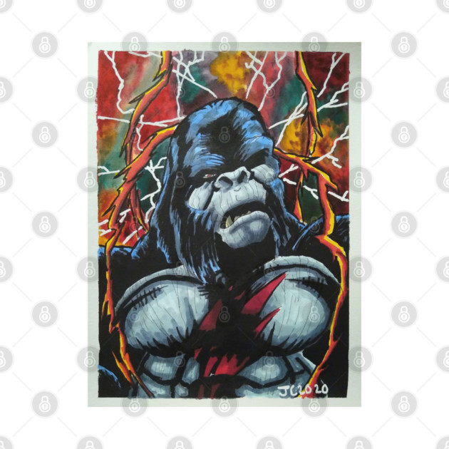 The Flash - "Run, Grodd, Run" Flash/Gorilla Grodd portrait (original) by StagArtStudios
