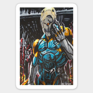 Metal Gear Solid - "Bone & Sinew" Gray Fox portrait (original) Sticker