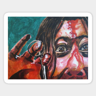 Oldboy - "See No Evil" Dae-Su Oh canvased portrait (original) Sticker