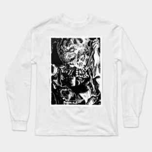 Pumpkinhead - "Black & White" Pumpkinhead portrait (original) Long Sleeve T-Shirt