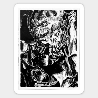 Pumpkinhead - "Black & White" Pumpkinhead portrait (original) Sticker