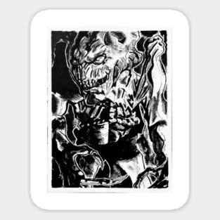 Pumpkinhead - "Black & White" Pumpkinhead portrait (original) Magnet