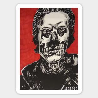 AHS: Murder House - "Count Bodies Like Sheep" Tate Langdon portrait (original) Sticker