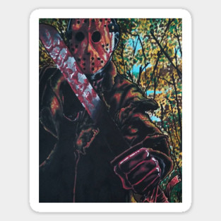 Friday The 13th - "Kill For Mommy" Jason Voorhees portrait (original) Sticker
