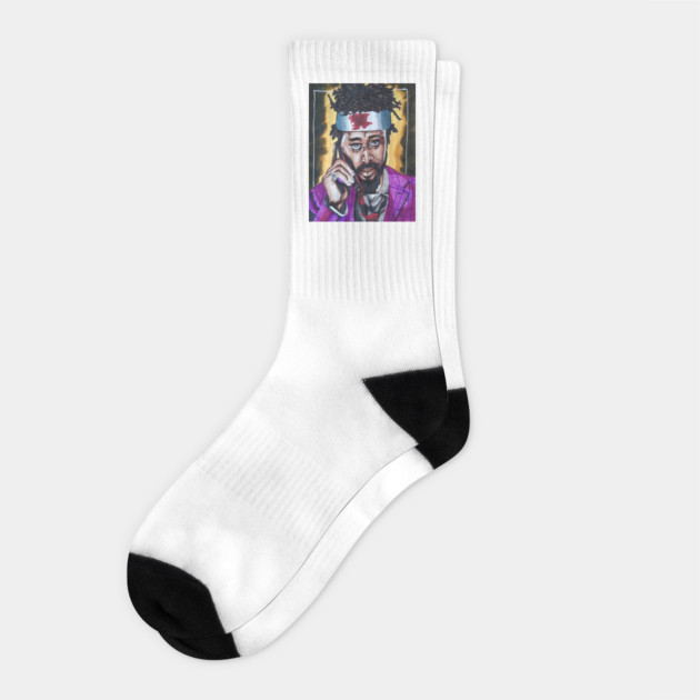 Sorry To Bother You - "N*gga Shit" Cassius Green portrait (original) Socks by StagArtStudios