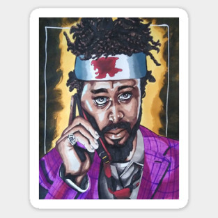 Sorry To Bother You - "N*gga Shit" Cassius Green portrait (original) Sticker
