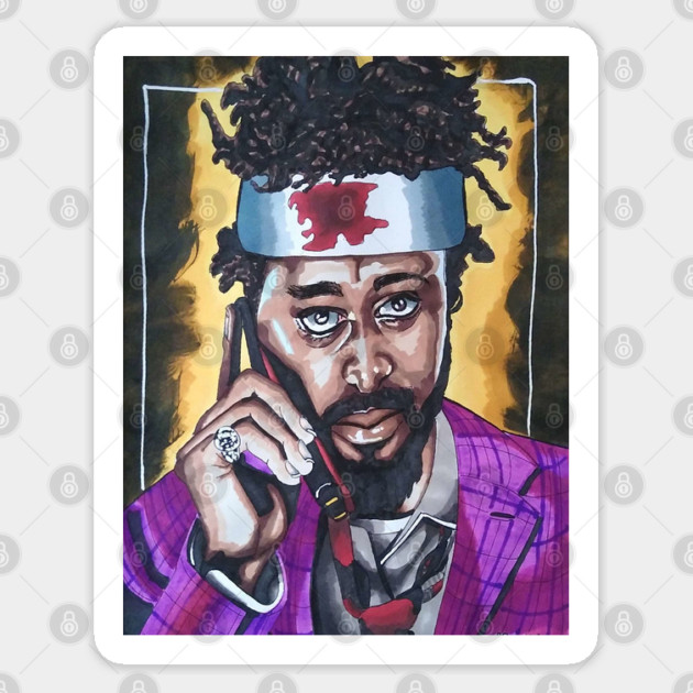Sorry To Bother You - "N*gga Shit" Cassius Green portrait (original) Sticker by StagArtStudios